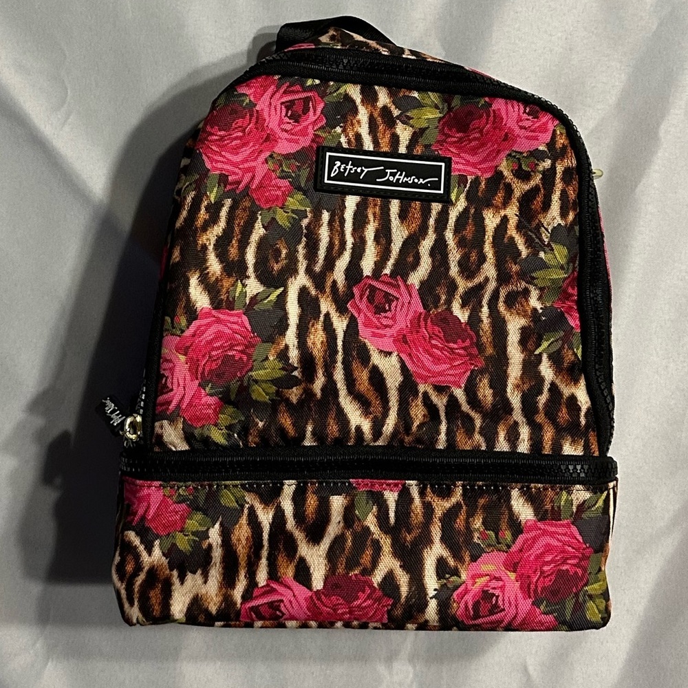 Betsey Johnson Floral Leopard Print Lunchbox